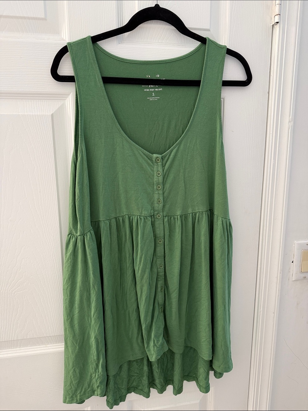torrid Green Button-Front Swing Tank